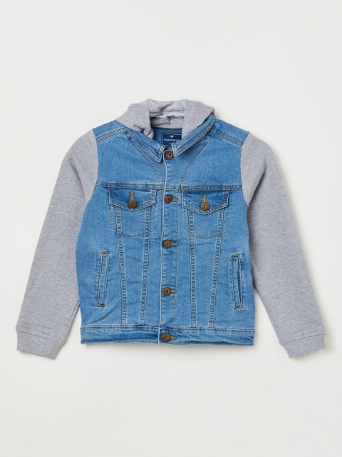 

Fame Forever by Lifestyle Boys Blue Solid Lightweight Denim Jacket