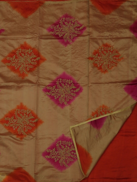 

Pothys Brown Embellished Jute Silk Saree