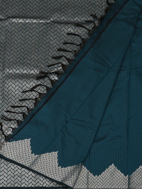 

Pothys Blue Printed Art Silk Saree