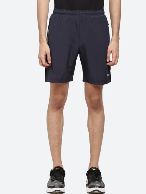 

SG Men Navy Blue Solid Regular Fit Sports Shorts