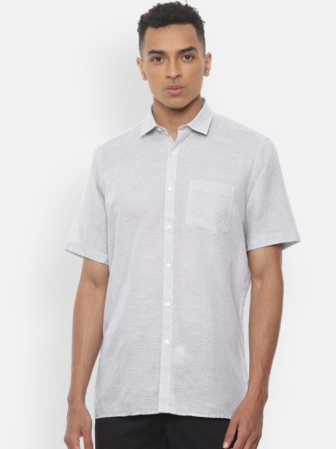 

Van Heusen Men Grey Regular Fit Printed Casual Shirt