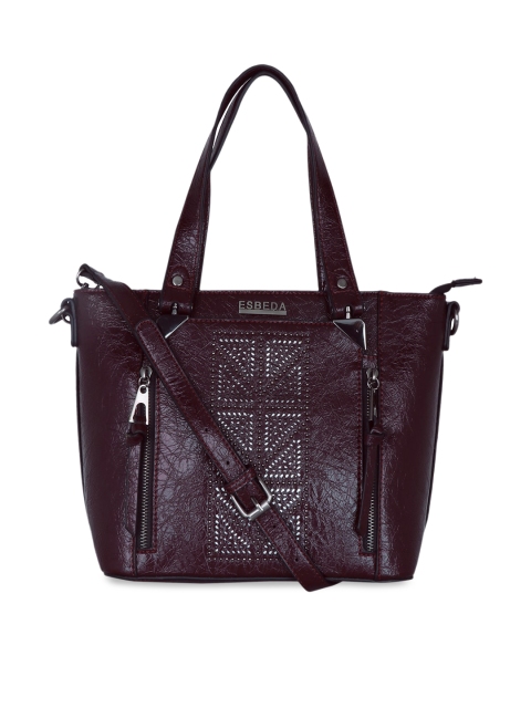 

ESBEDA Maroon Textured Shoulder Bag