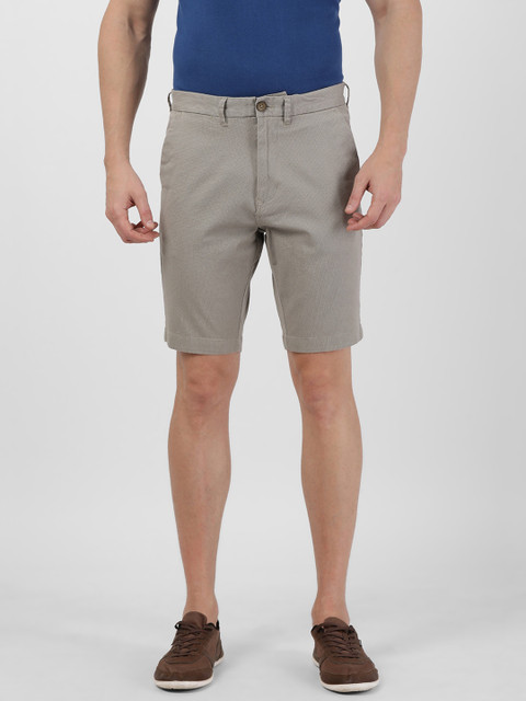 

t-base Men Grey Solid Slim Fit Regular Shorts