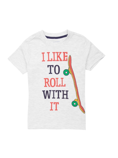 

Cherokee Boys Grey Printed Round Neck T-shirt