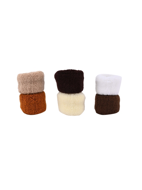 

BuckleUp Women Set of 6 Solid Ponytail Holders, Multi