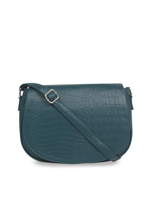 

Toteteca Blue Crocodile Skin Textured Sling Bag