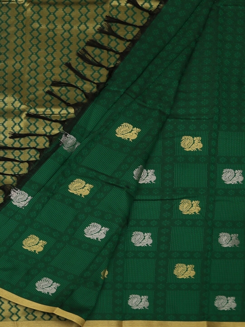 

Pothys Green Printed Art Silk Saree
