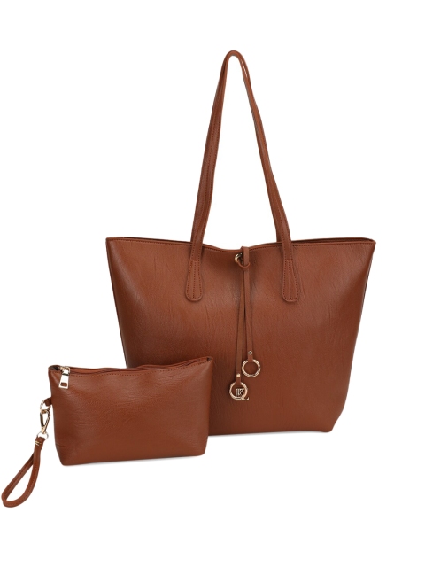 

Kazo Brown Solid Shoulder Bag With Pouch