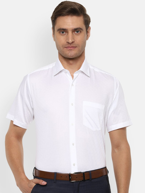 

Van Heusen Men White Regular Fit Self Design Formal Shirt