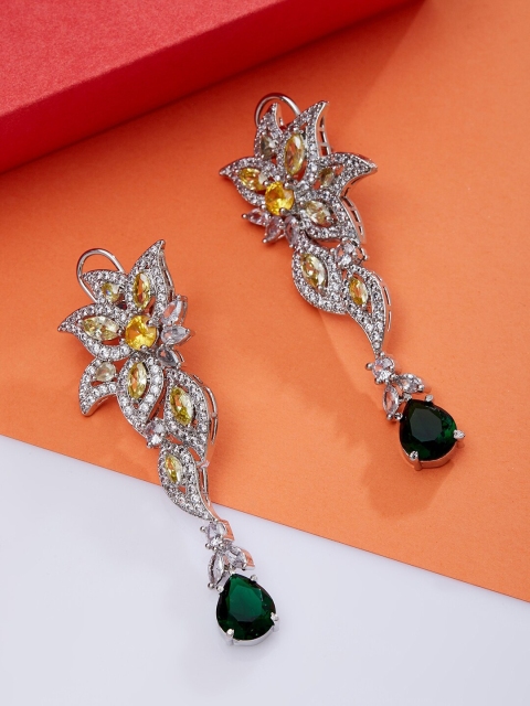 

Luxury By ZeroKaata Silver Plated Handcrafted Classic Drop Earrings