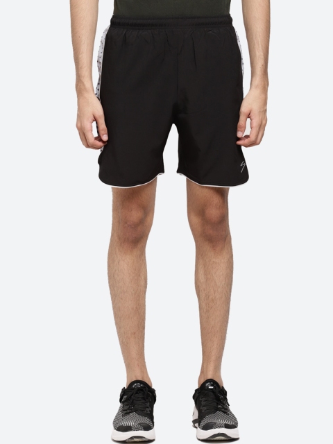 

SG Men Black Solid Regular Fit Sports Shorts
