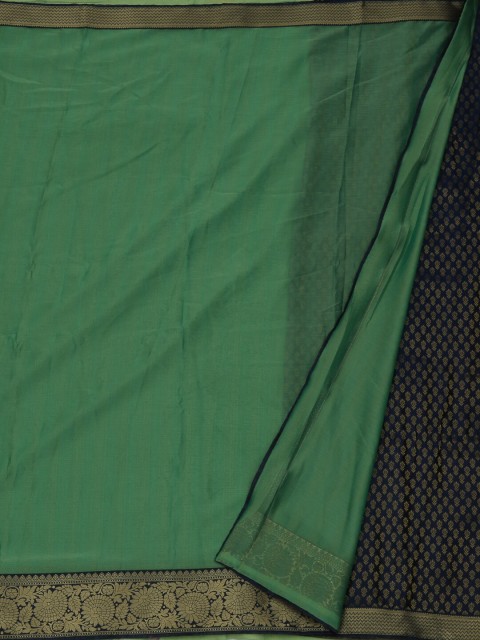 

Pothys Green Solid Poly Georgette Saree