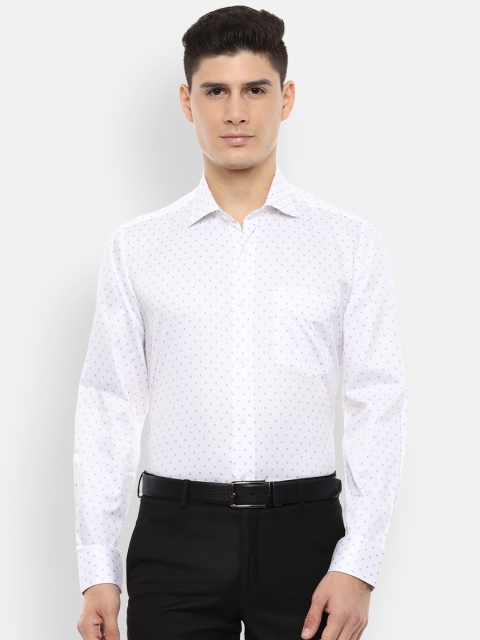 

Van Heusen Men White Regular Fit Printed Formal Shirt