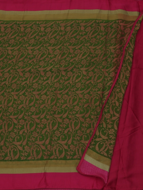 

Pothys Green & Pink Poly Georgette Printed Saree