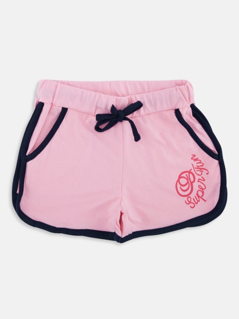 

CHALK by Pantaloons Girls Pink Colourblocked Regular Fit Regular Shorts