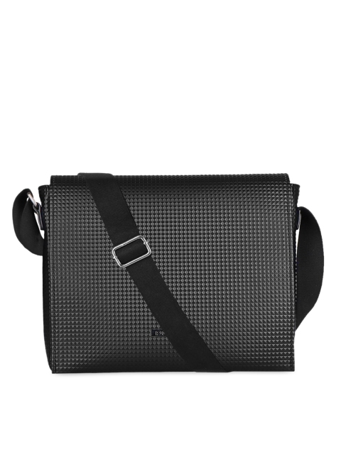 

Police Pyramid Men Black Solid Leather Laptop Bag