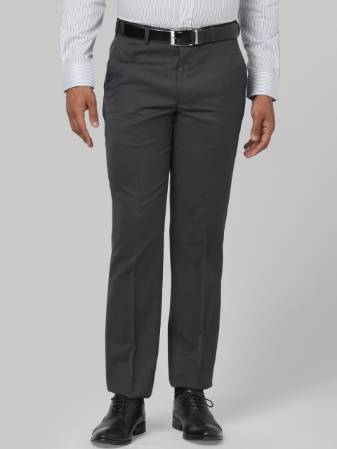 

Park Avenue Men Grey Regular Fit Solid Formal Trousers