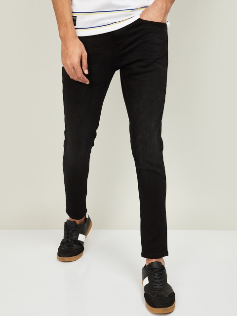 

Bossini Men Black Skinny Fit Mid-Rise Clean Look Jeans