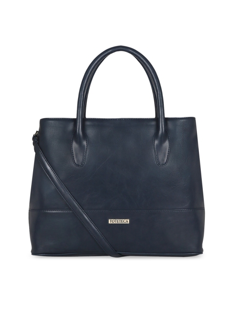 

Toteteca Navy Blue Solid Tote Bag