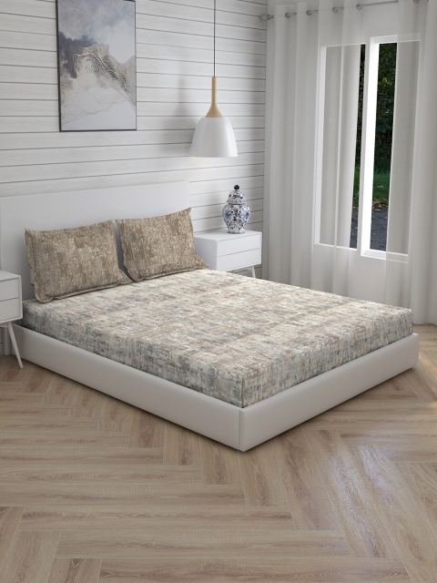 

Boutique Living India Beige & Grey 300 TC 1 Double Bedsheet with 2 Pillow Covers