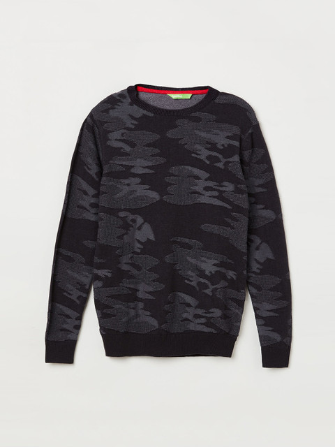 

Bossini Boys Grey Self Design Sweater