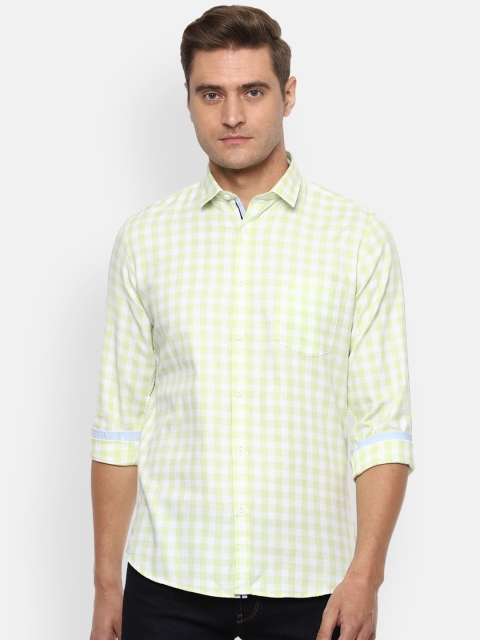 

Van Heusen Sport Men Green & White Slim Fit Checked Casual Shirt