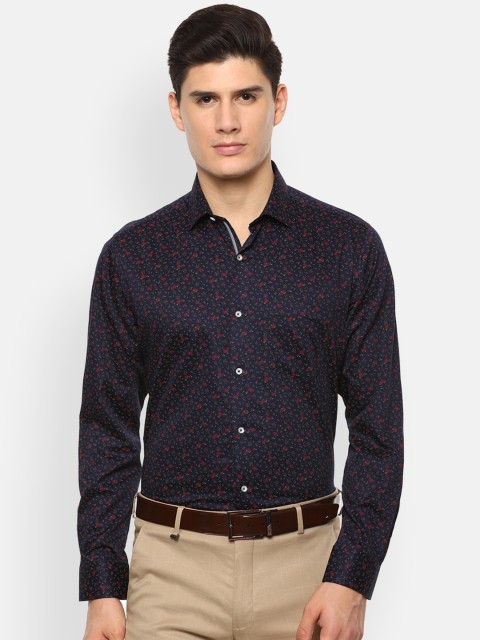 

Van Heusen Men Navy Blue Regular Fit Printed Formal Shirt