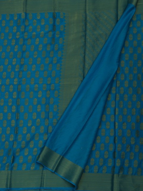 

Pothys Blue & Green Poly Georgette Woven Design Saree