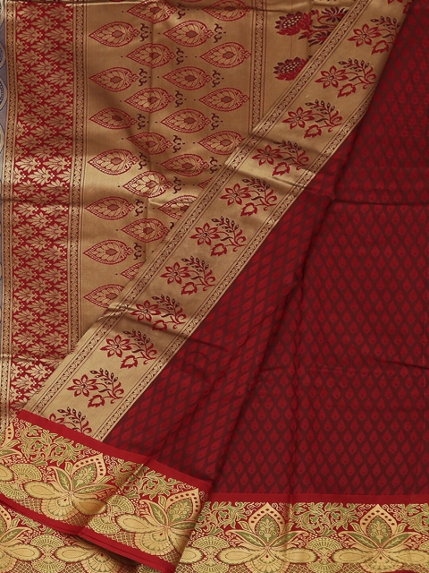 

Pothys Blue & Maroon Art Silk Woven Design Saree