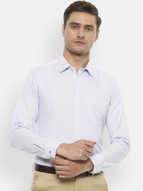 

Van Heusen Men Blue Slim Fit Striped Formal Shirt