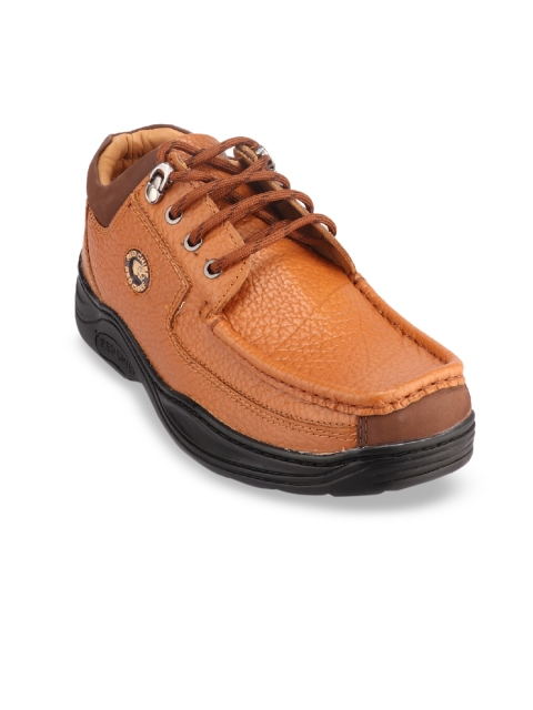 

Red Chief Men Tan Brown Leather Trekking Shoes