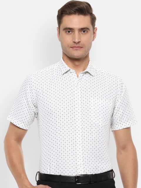 

Van Heusen Men White Regular Fit Printed Formal Shirt