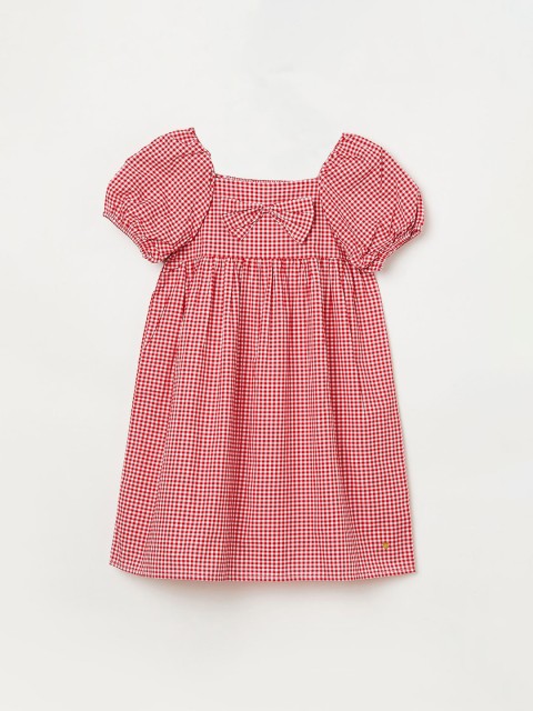 

Bossini Girls Red Checked A-Line Dress