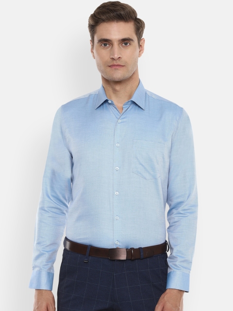 

Van Heusen Men Blue Slim Fit Self Design Formal Shirt