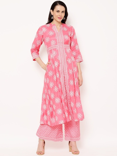 

Ramas Women Pink Printed Kurta with Palazzos