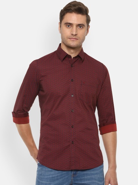 

Van Heusen Sport Men Maroon Slim Fit Printed Casual Shirt