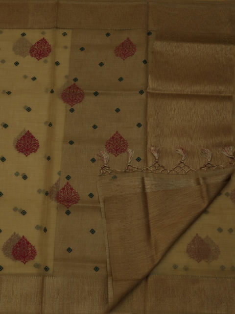

Pothys Beige Embroidered Organza Saree