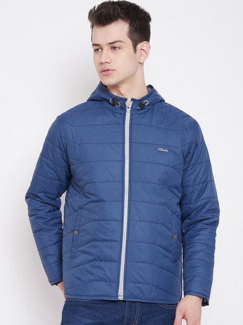 

Adobe Men Blue Solid Lightweight Padded Jacket