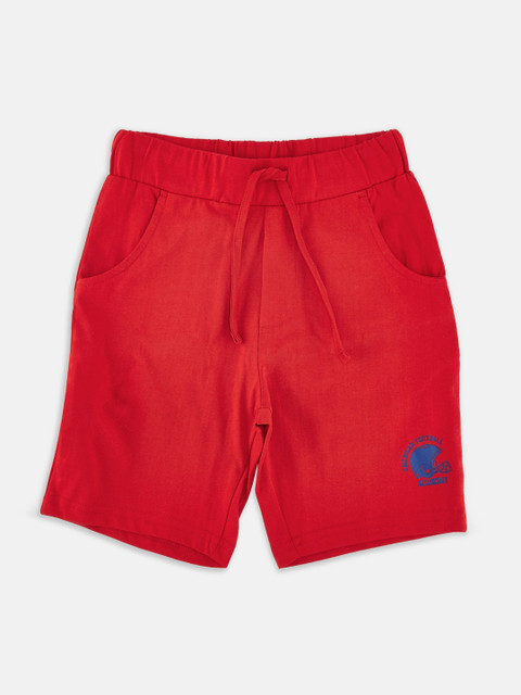 

CHALK by Pantaloons Boys Red Solid Regular Fit Regular Shorts