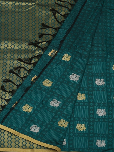 

Pothys Green Woven Design Art Silk Saree
