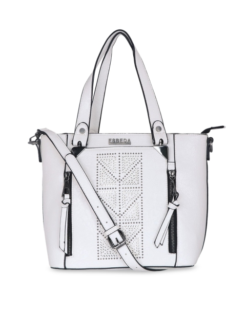 ESBEDA White Textured Tote Bag