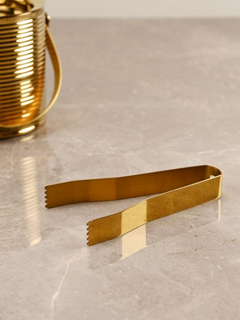

Pure Home and Living Gold-Toned Solid Steel Tongs