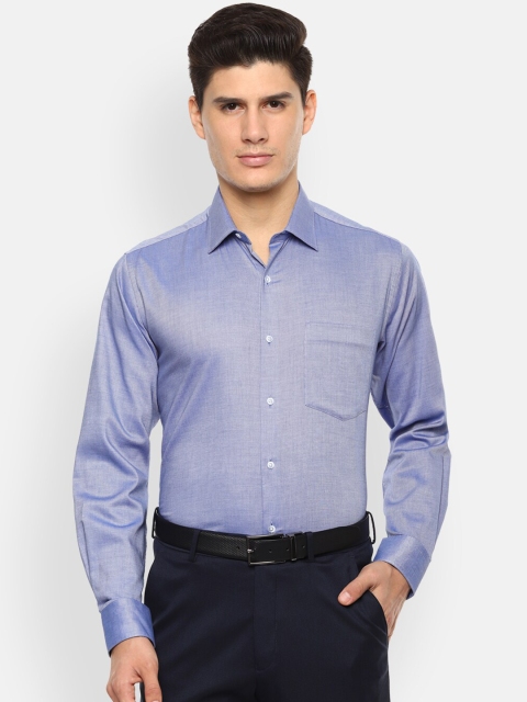 

Van Heusen Men Blue & White Regular Fit Printed Formal Shirt
