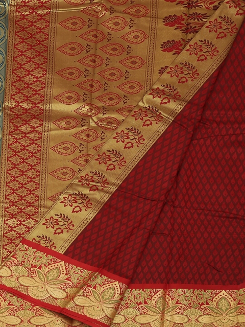 

Pothys Blue & Maroon Art Silk Woven Design Saree