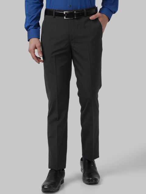

Park Avenue Men Black Skinny Fit Solid Formal Trousers
