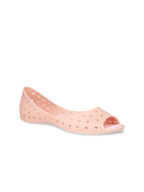 

Bata Women Pink Solid PU Ballerinas