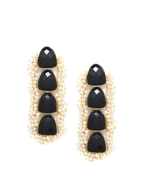 

Kairi Black & Gold-Plated Geometric Drop Earrings