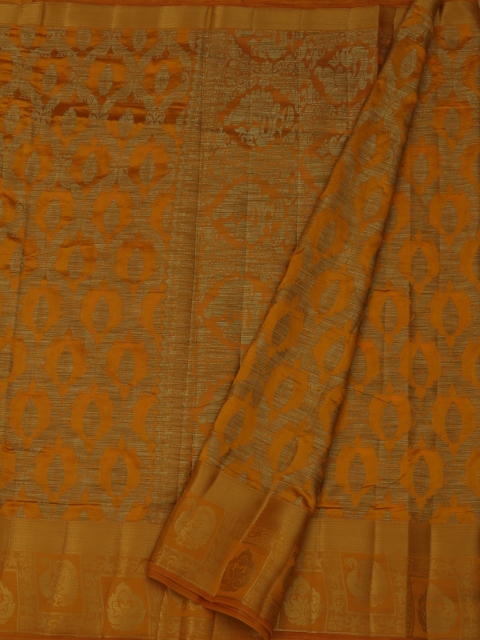 

Pothys Mustard Woven Design Jute Silk Saree