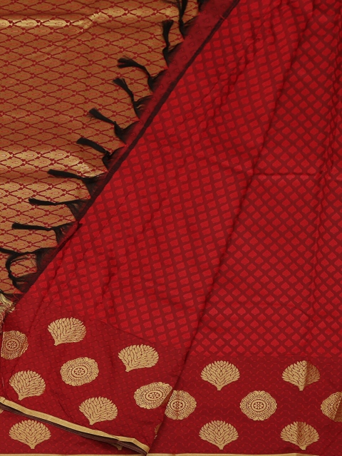 

Pothys Red & Gold-Toned Art Silk Woven Design Saree
