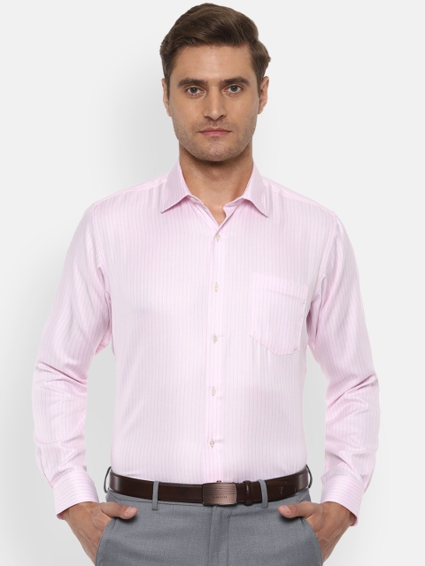 

Van Heusen Men Pink Regular Fit Striped Formal Shirt